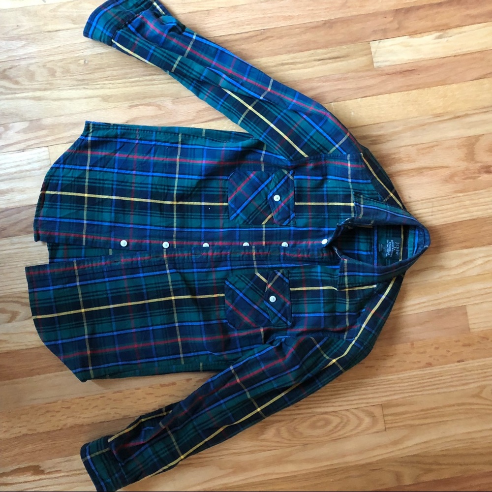 J Crew flannel plaid shirt
